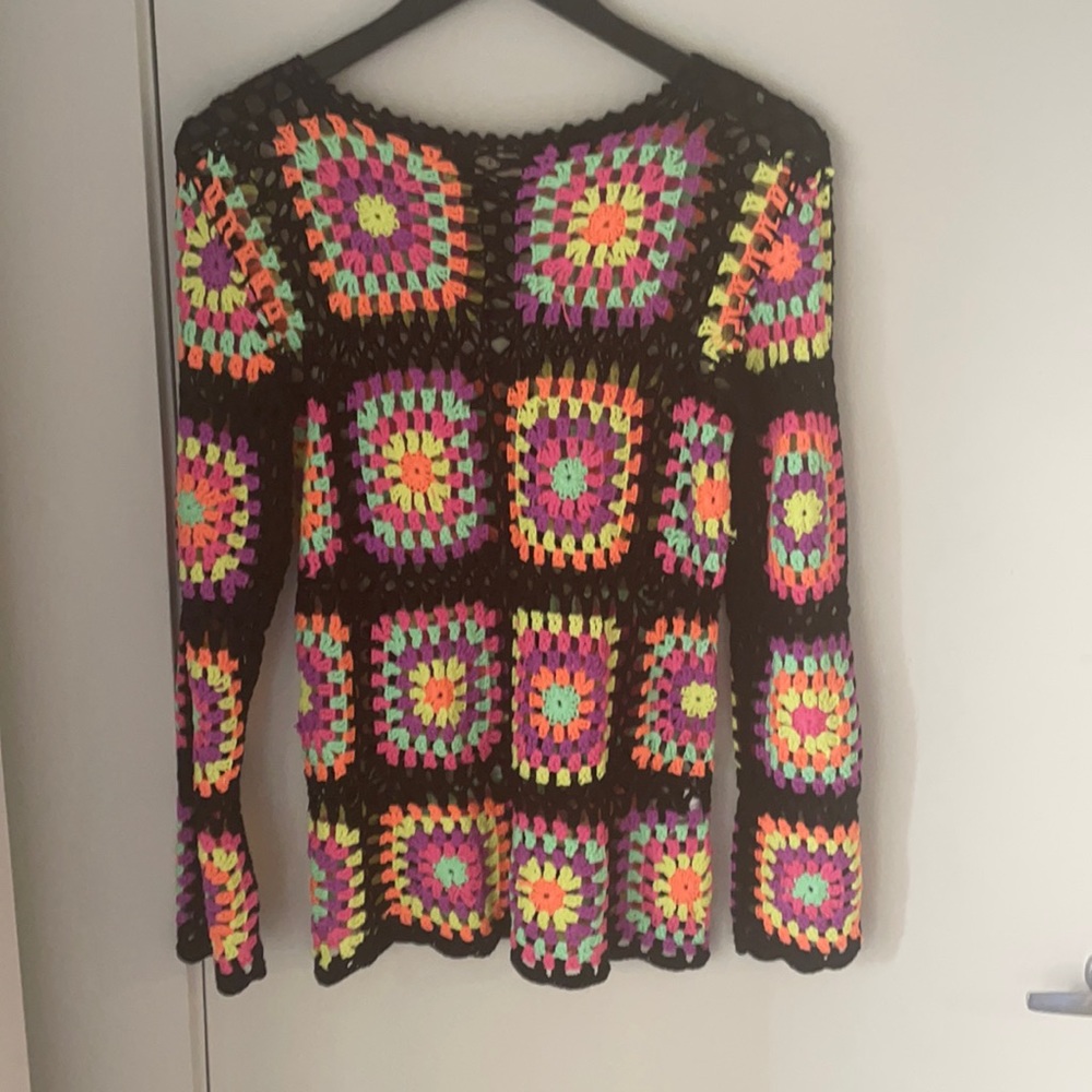 Crochet sweater worn once